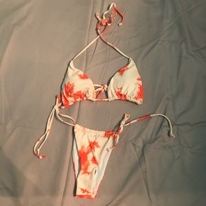 Orange tie dye bikini